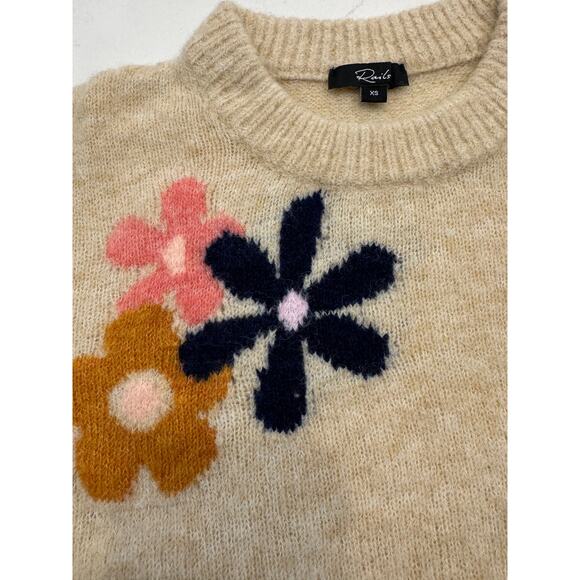 Rails Anise Floral Intarsia Sweater Size XS - Picture 4 of 7